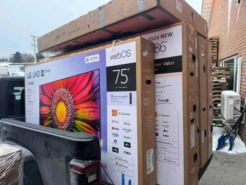 TV Pallets liquidation for Wholesale Sale – 20 Original Samsung, LG, Sony, TCL, Vizio & Hisense TVs